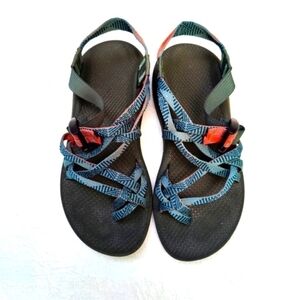Chaco Women’s ZX/2 Vibram Sports Sandal Green/Teal Water Hiking Sandals Size 7